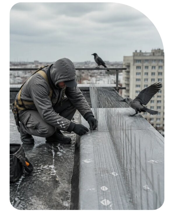 Защита от ворон под ключ в Астрахани по цене от 5138 р. | Сенат-Стр